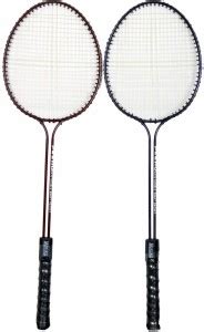 LIFE HUB Badminton Set, Double Shaft Badminton Racket Set of 2 ...