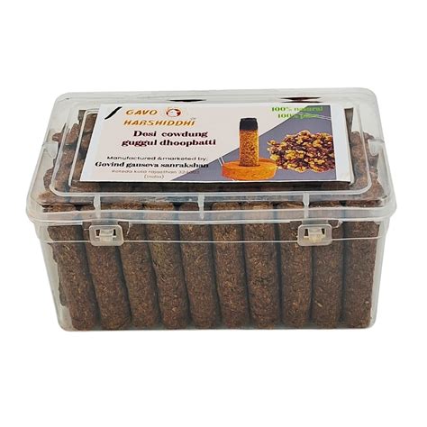 GAVO HARSHIDDHI Cow Dung Guggul Dhoop Batti 60 Pieces | Natural Organic ...