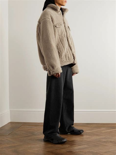 Balenciaga - Oversized Fleece Jacket - Brown Balenciaga