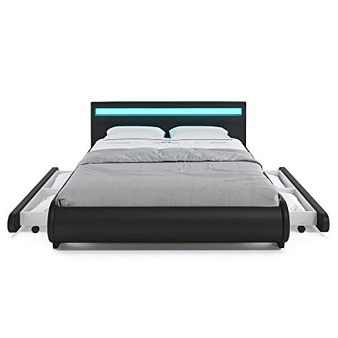Buy ZTOZZ Litenight LED Bed Frame Queen Size - Low Profile Platform Bed ...