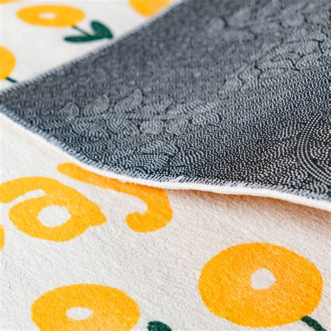 Yellow White Carpet Runner Large Online - Premium Floor Mat | Nestasia