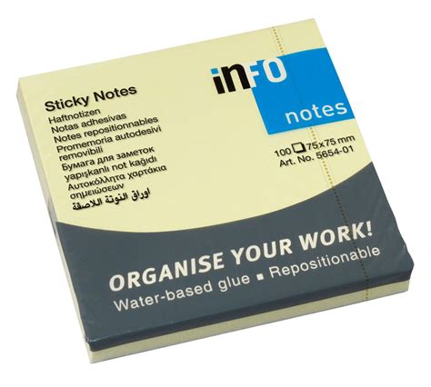 INFO Sticky Notes 3 x 3 – First for Office Supplies