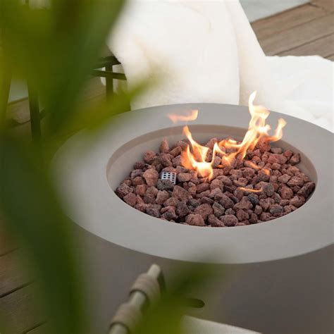 Modeno Waterford 27 Inch Round GFRC Natural Gas Fire Pit in Gray by ...