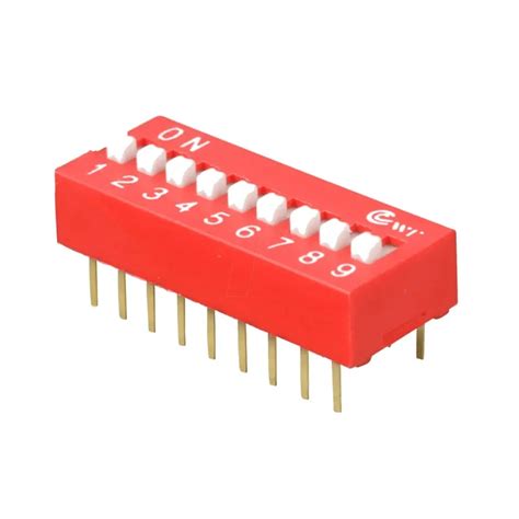 9-Pin Flat Dial switch 2.54mm | Robodo