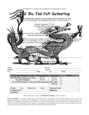Fillable Online Flyer & Registration Form (PDF) - Shao-Lin Do Fax Email ...