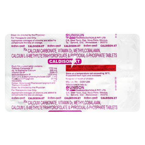 Caldison-XT Tablet | Uses, Side Effects, Price | Apollo Pharmacy