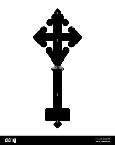 Rare Christian cross, Ethiopian Christian church, rare form. Outline ...