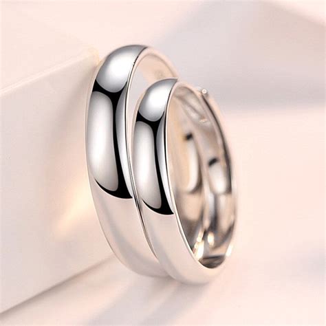 Silver Ring for Couples and plain silver band for couples – Zevrr