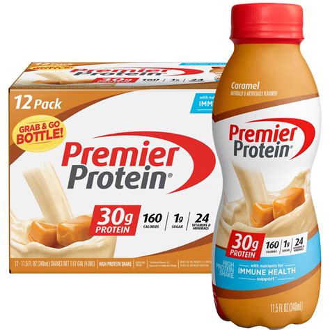 Premier Protein Shake, Caramel, 30g Protein, 11.5 Fl Oz, 12 Ct ...