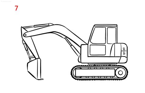 Excavator Digger Bagger Hitachi Ausmalbilder Ausmalen Colouring ...