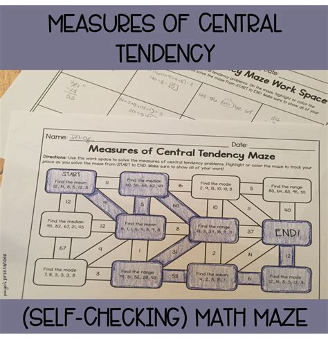 Measures Of Central Tendency Worksheets