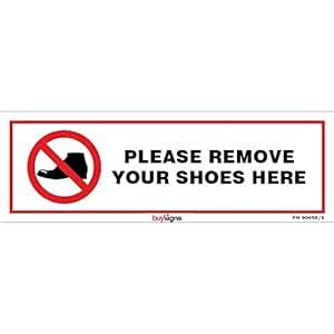 Buysigns.in -Please Remove Your Shoes Sign in English - Eco Vinyl ...
