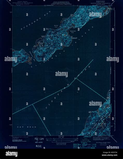 Massachusetts USGS Historical Topo Map MA Naushon Island 351958 1944 ...