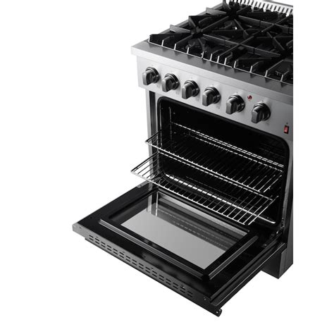 FORNO Marco 30-in Deep recessed 4 burners Convection Oven Freestanding ...