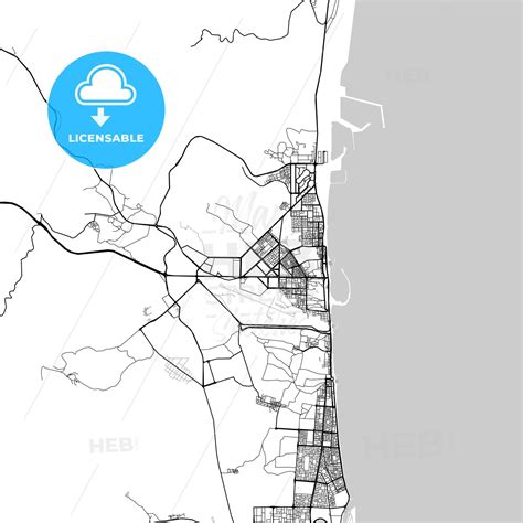 Map of Fujairah, United Arab Emirates - HEBSTREITS