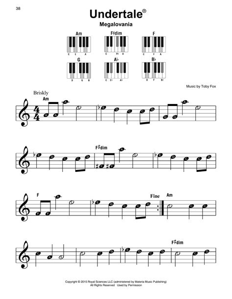 Megalovania (from Undertale) by Toby Fox Sheet Music for Super Easy ...