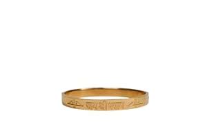 Buy Mandir India Gold Plated Jai Shree Shyam Engraved Bracelet | Gold ...