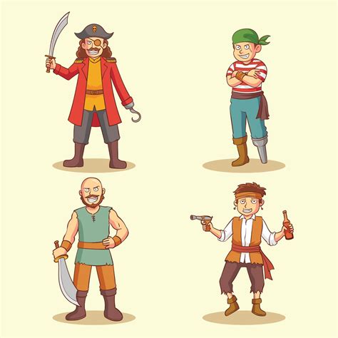 pirate crew vector illustration 1 9459223 Vector Art at Vecteezy