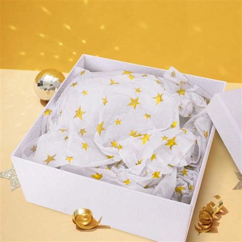 10/20 Sheets Gold Star Tissue Paper,Star Tissue Paper For Gift Bags ...