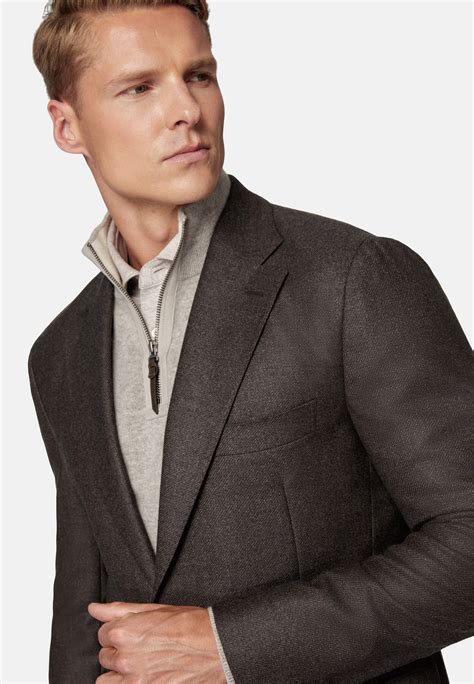 Men's Brown Jacket In Pure Wool | Boggi Milano
