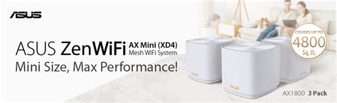 ASUS ZenWiFi Mini XD4 AX 1800 Mbps Dual Band WiFi 6 Router -2 Pack ...