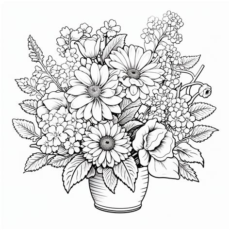 Dibujo De Flores De Colores Para Imprimir - Dibujos para Imprimir y ...
