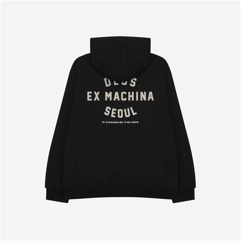 데우스 엑스 마키나 Deus Ex Machina Seoul Address Hoodie Black - 위시버킷