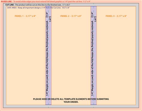 8.5 X11 Full Bleed Template