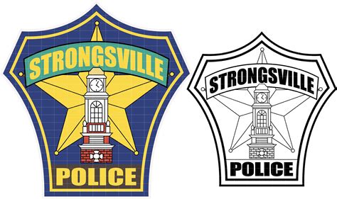 Strongsville Police Color and Black Badge Vector File Cnc Laser Cutting ...