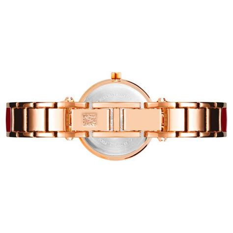 Buy Online Anne Klein Quartz Analog Maroon Dial Metal Strap Watch for ...