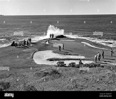 Pebble Beach, California: c. 1950. The seventh hole at Pebble Beach Golf Course Stock Photo - Alamy