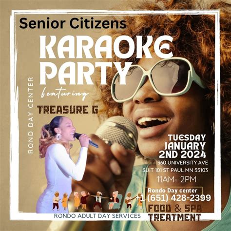 Karaoke party, Rondo Adult Day Services, Saint Paul, 2 January 2024 ...
