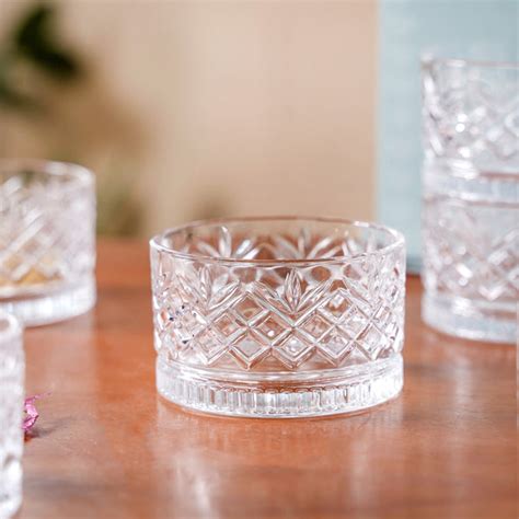 Snack Bowl Online - Premium Glass Snack Bowls Set of 6 220ml | Nestasia