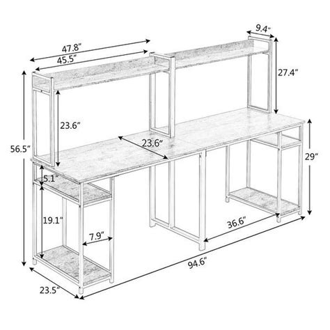 Image result for Computer Table Two Layers