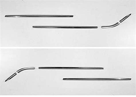 Automaze Car Exterior Lower Window Garnish Trim Chrome in SS for Sonet