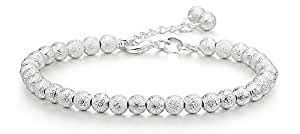 Shining Diva Fashion Sterling Silver Chain Bracelet For Girls(Silver ...