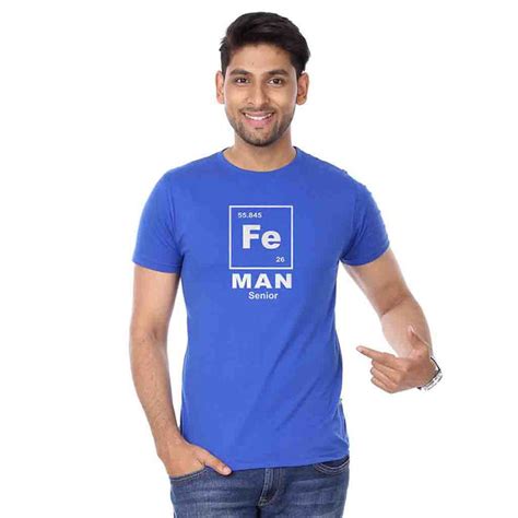 Royal Blue Iron Man Father And Son Tees - BonOrganik