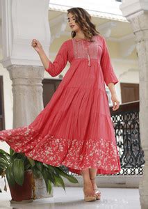 Sanwariya Creation Women Embroidered Flared Kurta - Buy Sanwariya ...