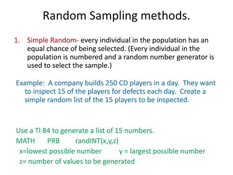 Methods 101 Random Sampling 的图像结果