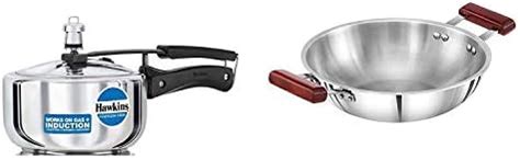 Buy Hawkins 3.5 Litre Triply Stainless Steel Pressure Cooker, Inner Lid ...