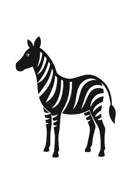 Monochrome zebra on white background | Premium AI-generated vector