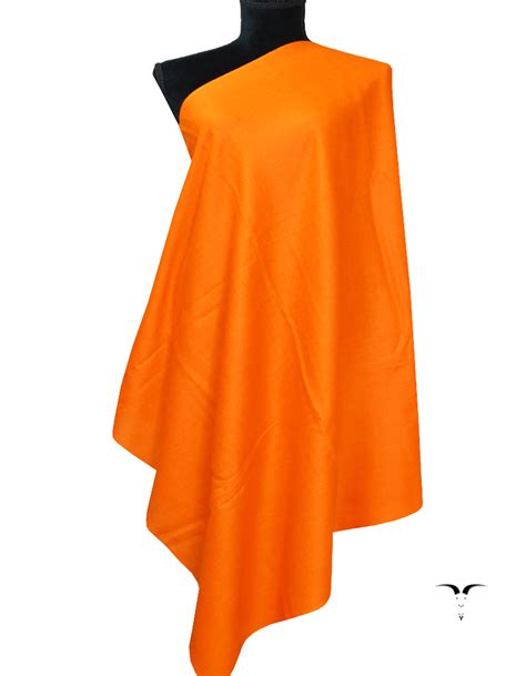 Plain Pashmina Shawl In Shade-62 Orange – Phamb