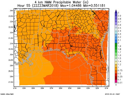 WRF NMM 4KM Precipitable Water