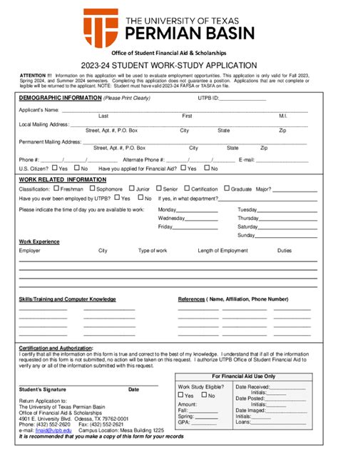 Image result for Work-Study Application