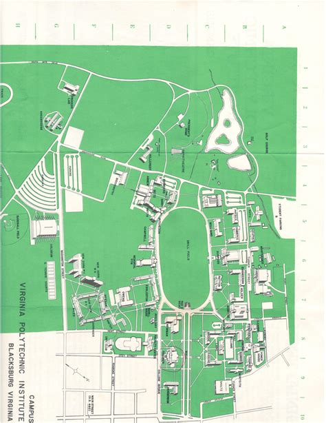 VA Tech Campus map Circa 1966 | TechSideline.com