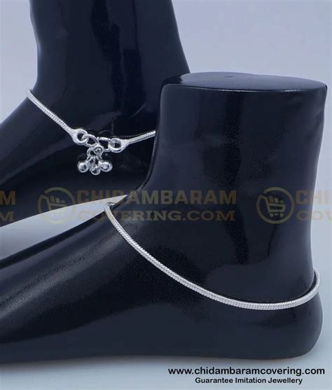 Buy Simple Payal Design Fancy Anklet Designs in Silver