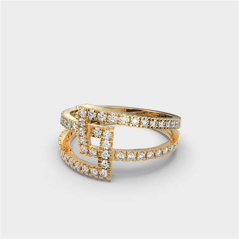 Buy Merging Bands Statement Diamond Ring At Jewelbox