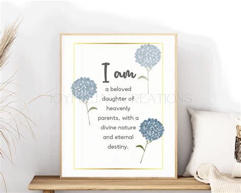 LDS Young Women Theme Printable Cards for Affirmation of Young Women ...