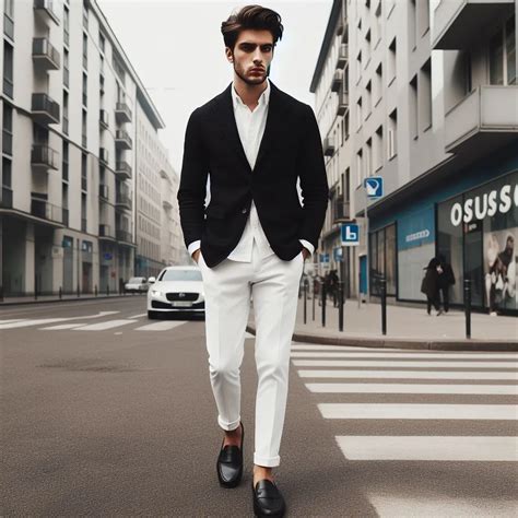Black and White Outfit Men 的图像结果
