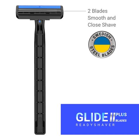 Buy ZLADE GLIDE II PLUS READYSHAVER TWIN BLADE DISPOSABLE SHAVING RAZOR ...